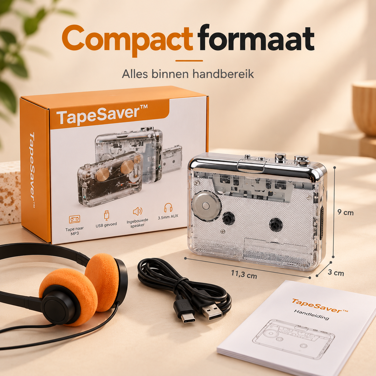 TapeSaver™ | Luister uw oude cassettes opnieuw & bewaar ze digitaal