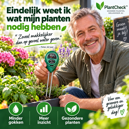 PlantCheck™ | Weet precies wanneer uw planten water, licht of betere grond nodig hebben