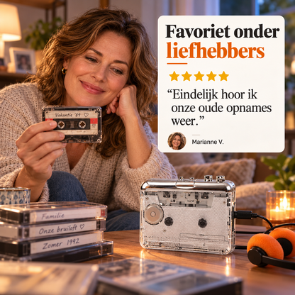 TapeSaver™ | Luister uw oude cassettes opnieuw & bewaar ze digitaal