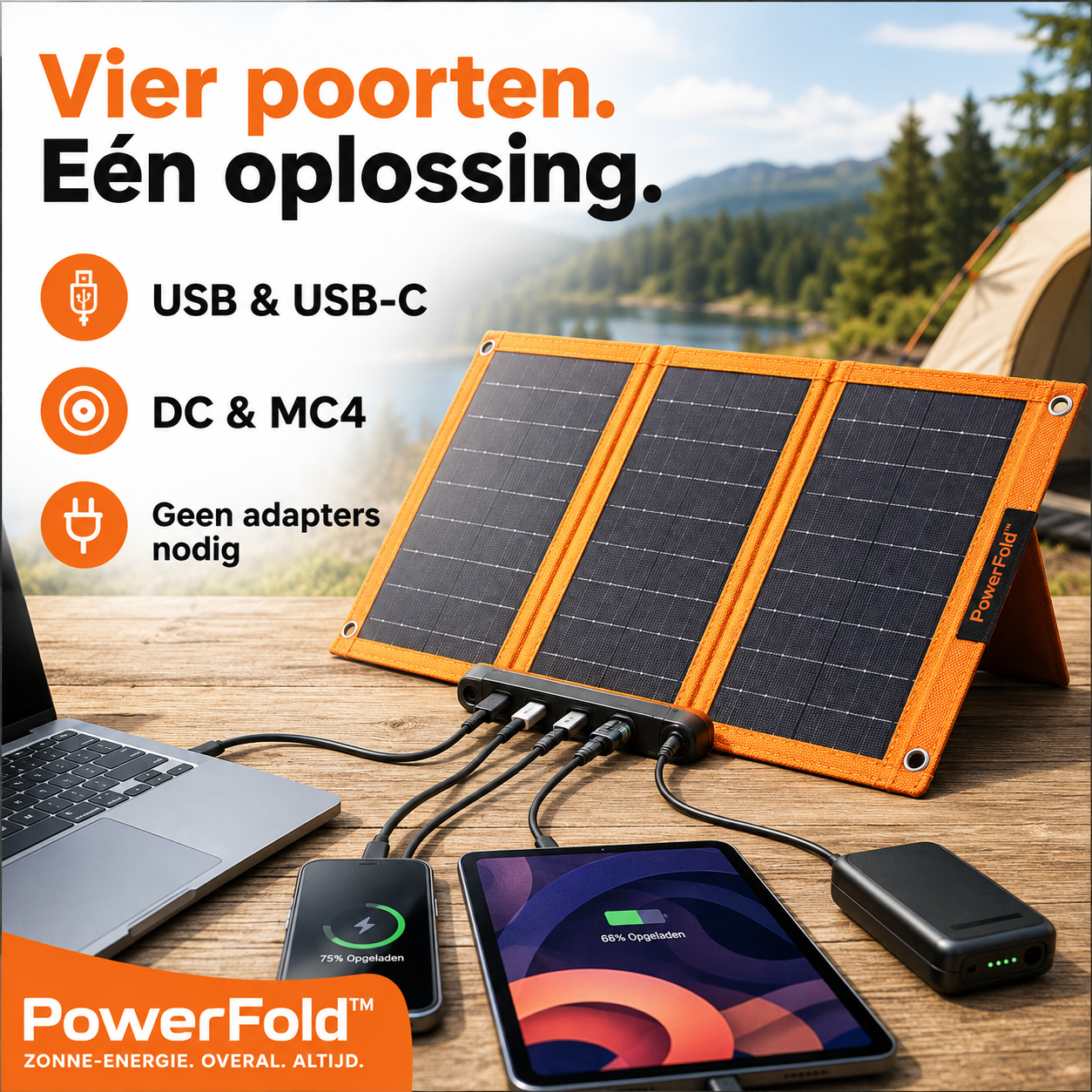 PowerFold™ – Altijd en overal gratis stroom op zak