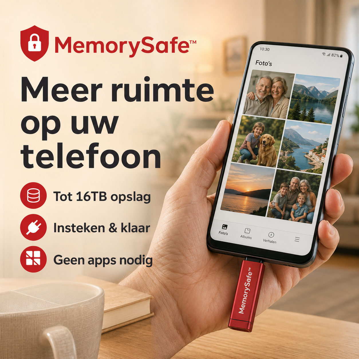 MemorySafe™ | Bewaar alles wat belangrijk is op één veilige opslagstick