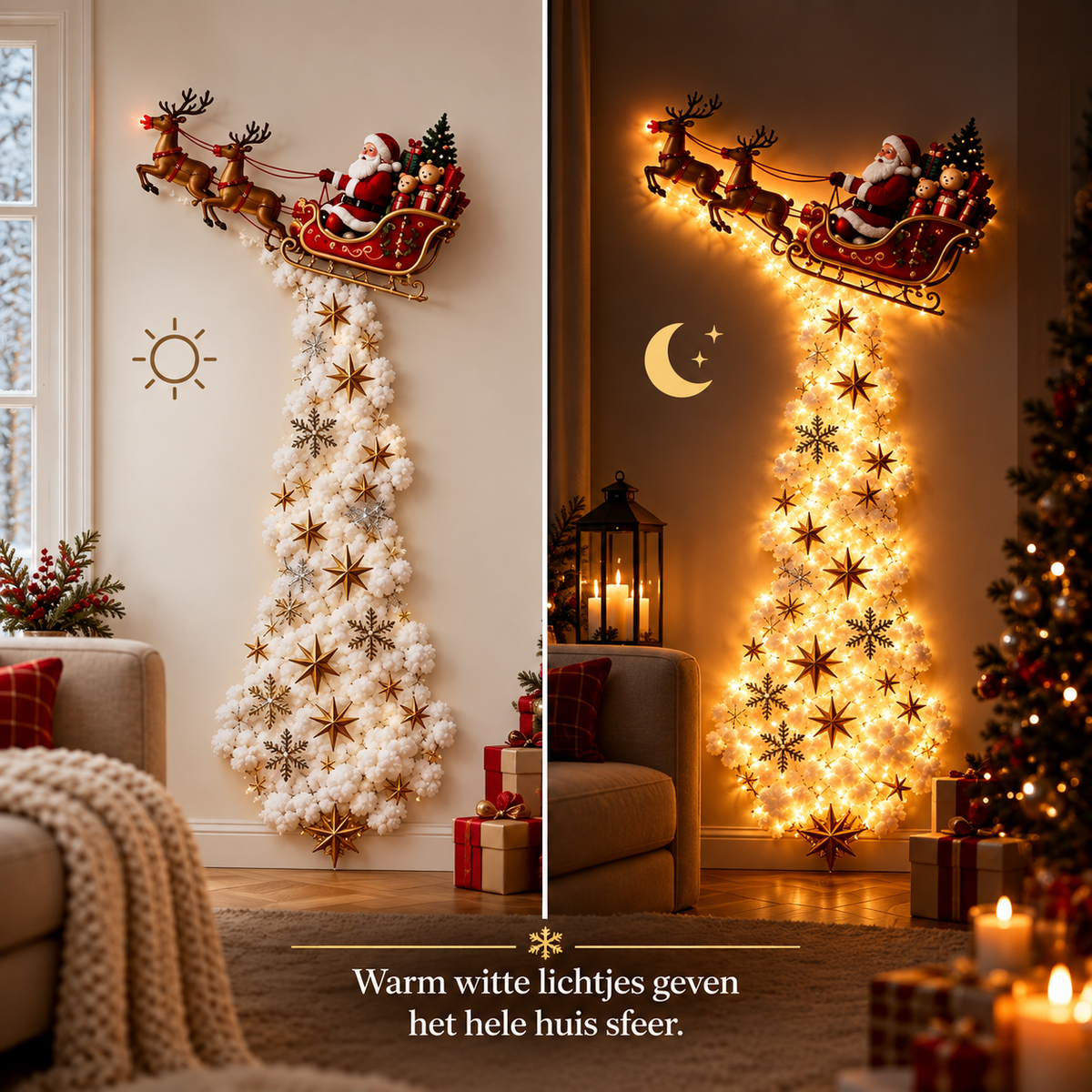 GlowStory™ | Verander een kale muur in een compleet kersttafereel