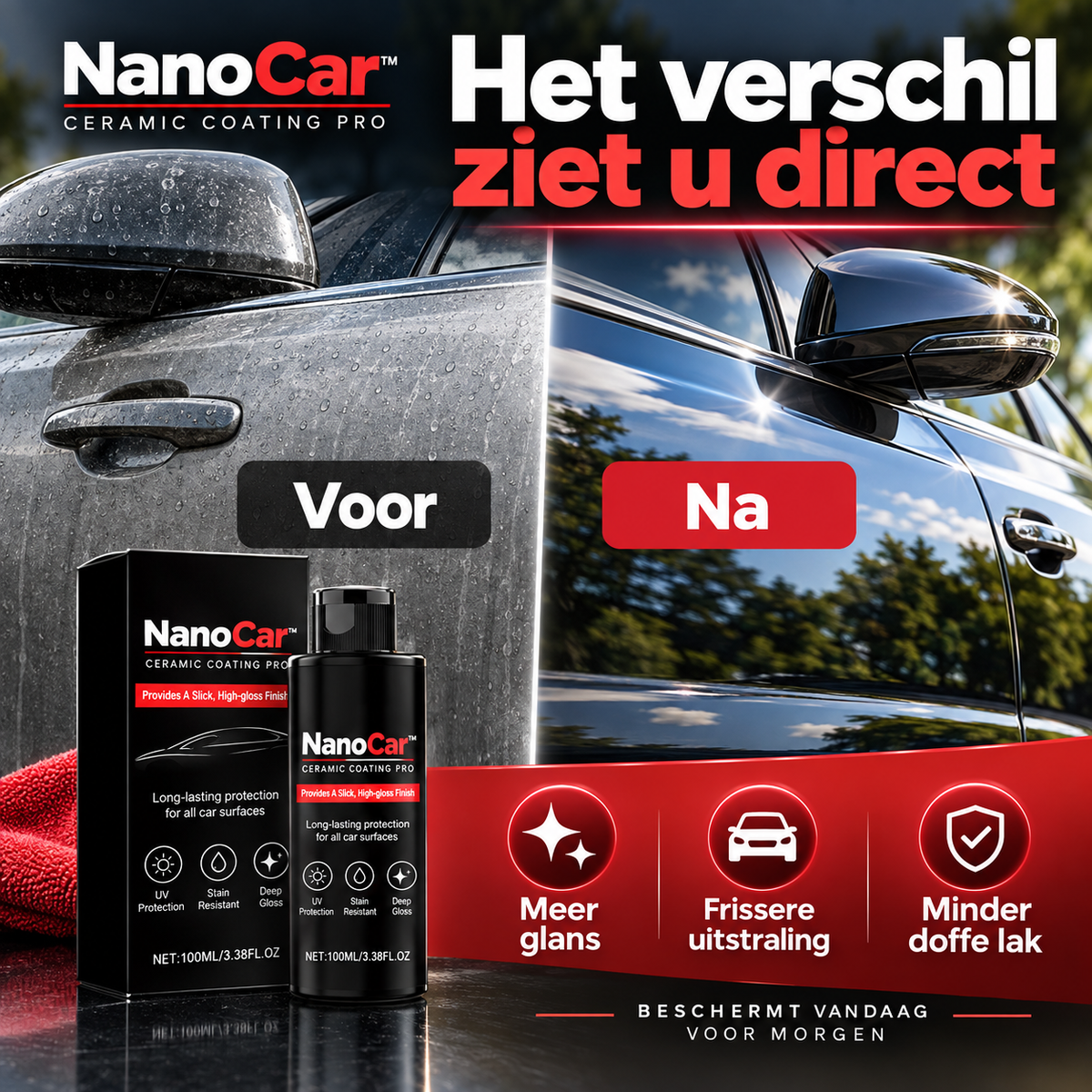 NanoCar™ | Laat uw auto weer glanzen zonder urenlang poetsen | 1+1 gratis