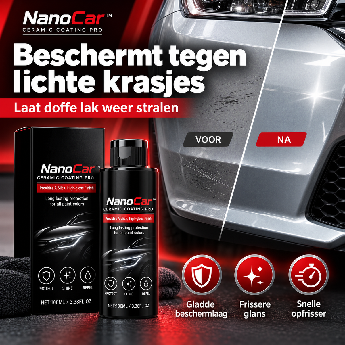 NanoCar™ | Laat uw auto weer glanzen zonder urenlang poetsen | 1+1 gratis