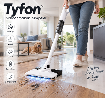 Tyfon™ | Stofzuig én dweil uw vloer in één beweging
