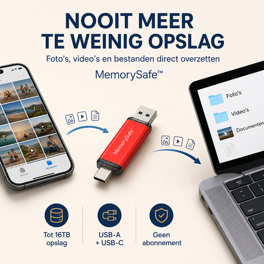 MemorySafe™ | Bewaar alles wat belangrijk is op één veilige opslagstick