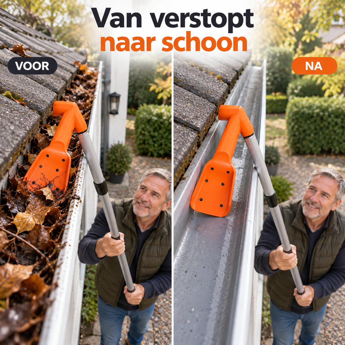 GootGemak™  | Maak uw dakgoot schoon vanaf de grond