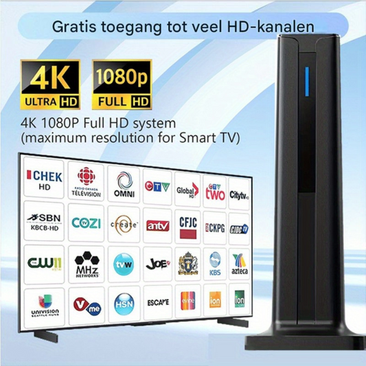 EaroTV 4K | Krijg gratis HD-zenders zonder kabel, smart-tv of Wi-Fi