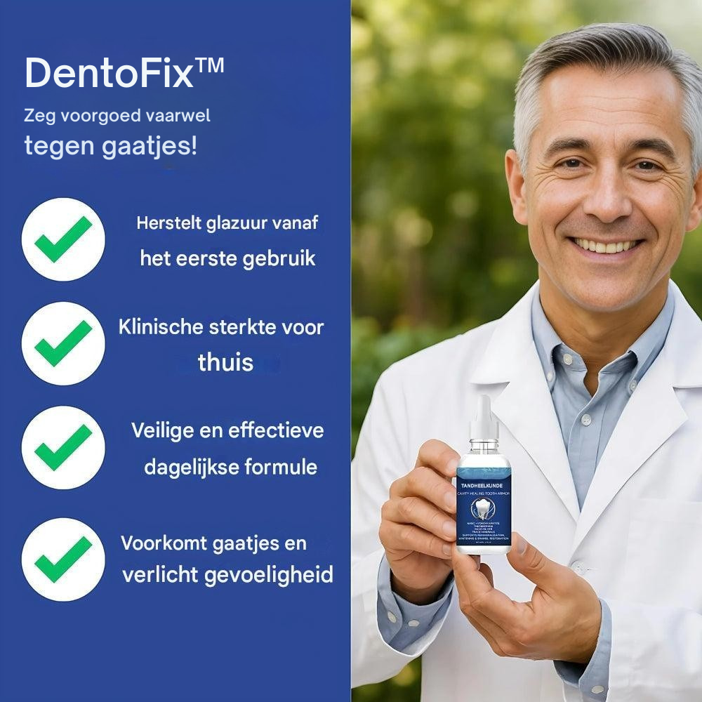 DentoFix™ | Tanddruppels voor Glazuurherstel, Wittere Tanden & Frisse Adem | 1+1 gratis