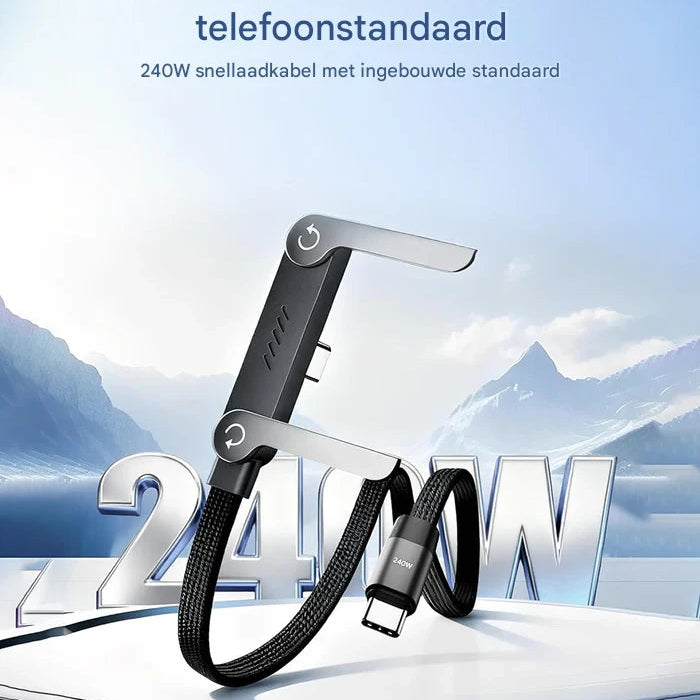 PowerStand™ | De sterkste oplaadkabel met een onzichtbare standaard