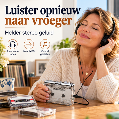 TapeSaver™ | Luister uw oude cassettes opnieuw & bewaar ze digitaal