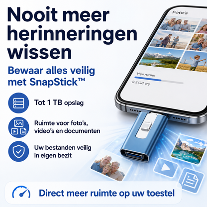 SnapStick | Nooit meer foto's verwijderen omdat uw geheugen vol is