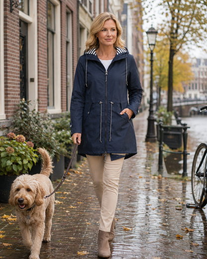 Elegante regenjas met flatterende pasvorm