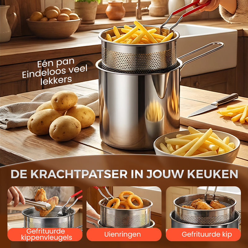 FryPan™ | Échte krokante frietjes zonder gedoe met een frituurpan