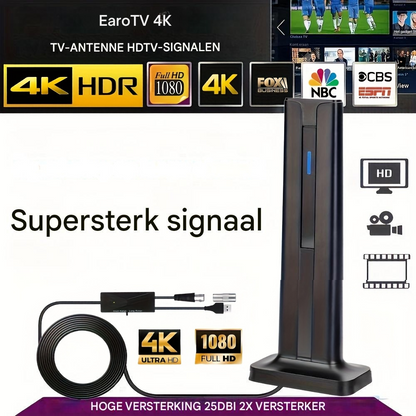 EaroTV 4K | Krijg gratis HD-zenders zonder kabel, smart-tv of Wi-Fi