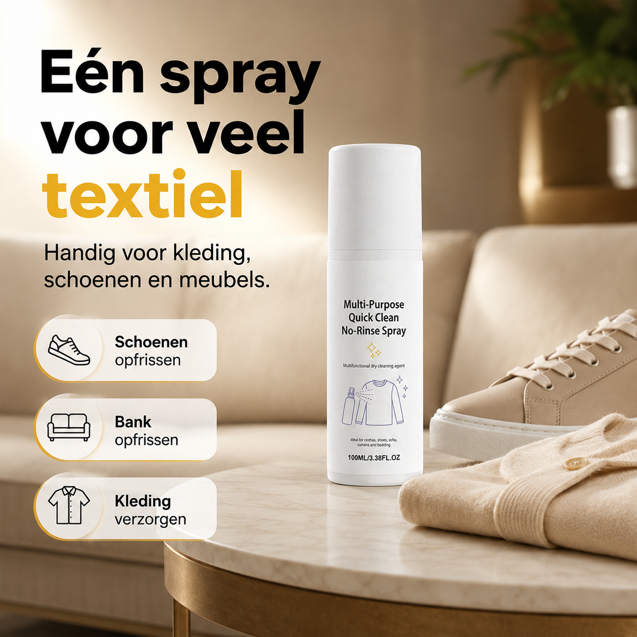 SpotLess™ | Zeg vaarwel tegen hardnekkige vlekken: Spray, veeg en klaar! | 1+1 gratis
