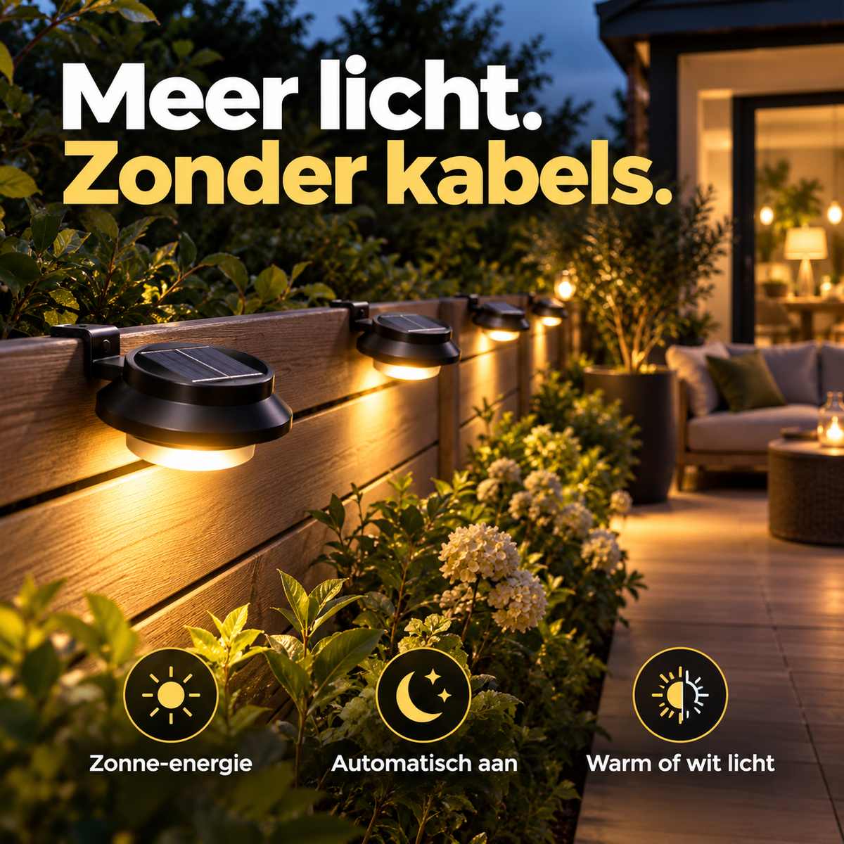 SolarGlow™ | Verlicht uw tuin zonder kabels, stopcontact of stroomkosten | 1+1 gratis