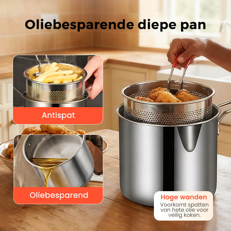 FryPan™ | Échte krokante frietjes zonder gedoe met een frituurpan