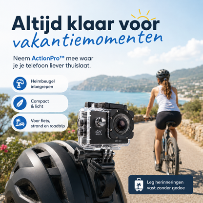 ActionPro™ | Waterdicht, Stofvrij En Schokbestendig Voor Elk Vakantieavontuur