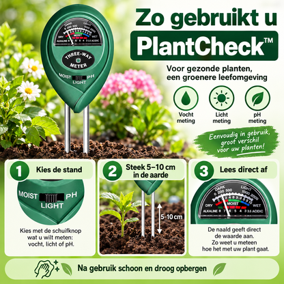 PlantCheck™ | Weet precies wanneer uw planten water, licht of betere grond nodig hebben