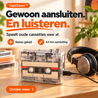 TapeSaver™ | Luister uw oude cassettes opnieuw & bewaar ze digitaal