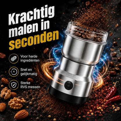 GrindMaster™ | De enige molen met onverwoestbaar RVS, zonder microplastic