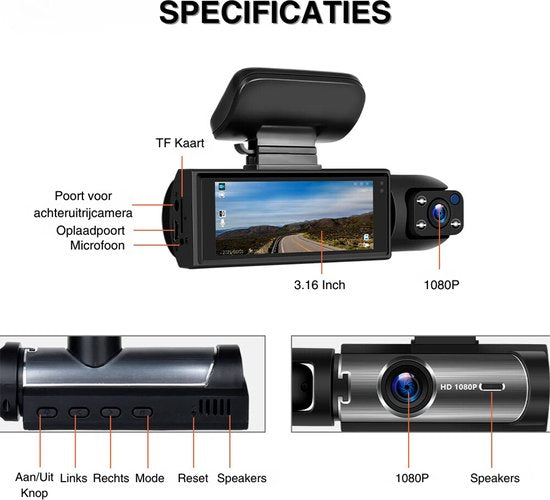 DualCam™ - Dubbele dashcam voor volledig zicht rondom
