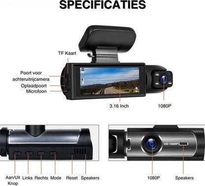 DualCam™ - Dubbele dashcam voor volledig zicht rondom