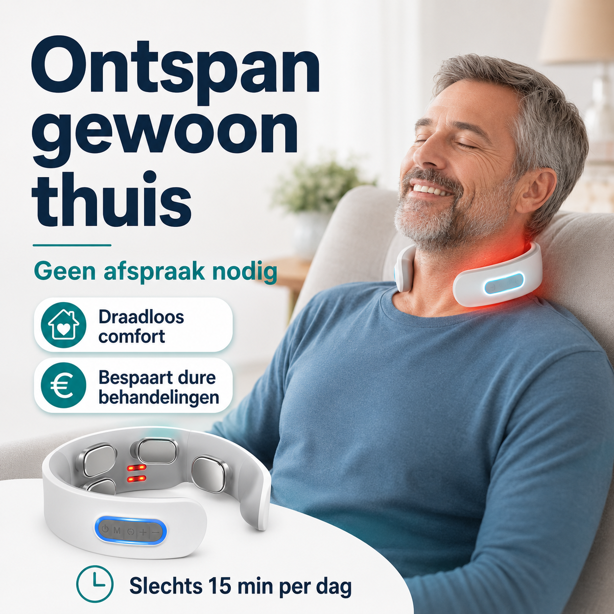 HeatPulse™ – Verlicht Stijve Nek & Schouders in 15 Min