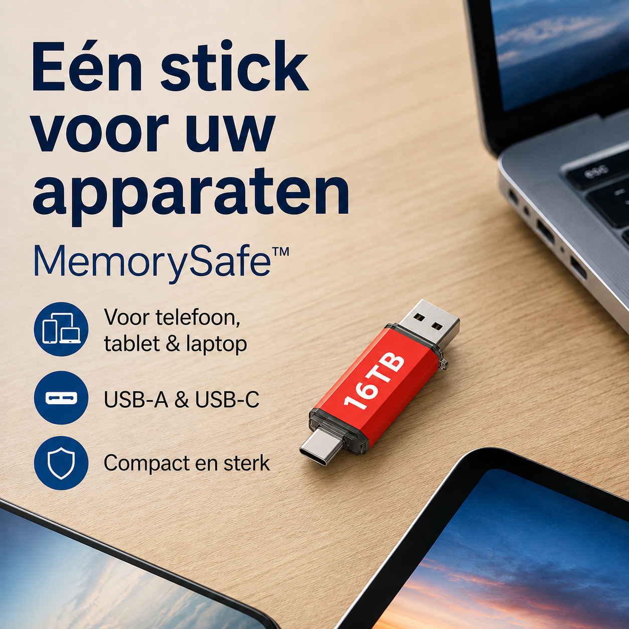 MemorySafe™ | Bewaar alles wat belangrijk is op één veilige opslagstick