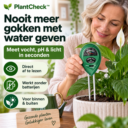 PlantCheck™ | Weet precies wanneer uw planten water, licht of betere grond nodig hebben