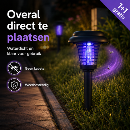 SolarZap Pro™ | Slimme muggenbestrijding en sfeerverlichting op zonne-energie | 1+1 gratis