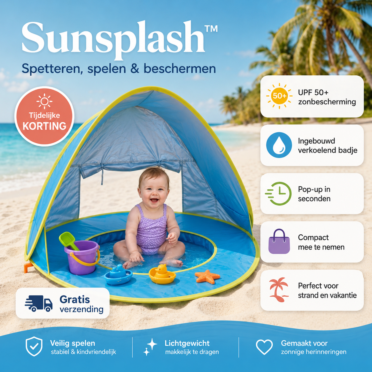 SunSplash™ | Veilige Waterpret Voor Baby's & Peuters