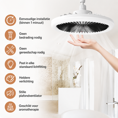 LumiBreeze™  Luxe Ventilator met Lamp