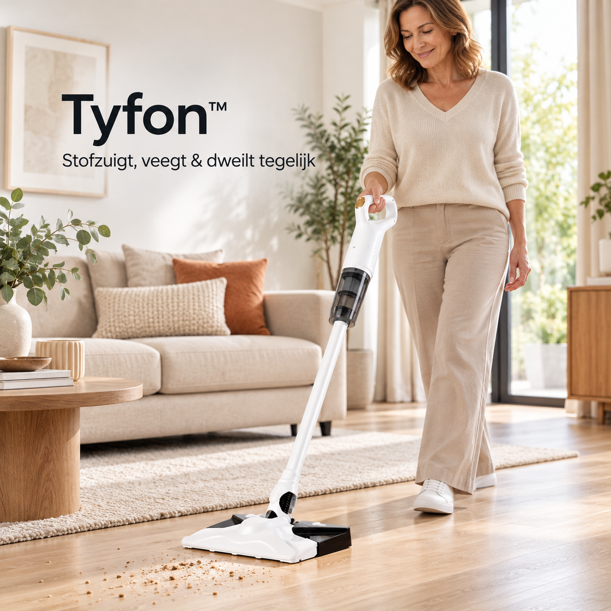 Tyfon™ | Stofzuig én dweil uw vloer in één beweging
