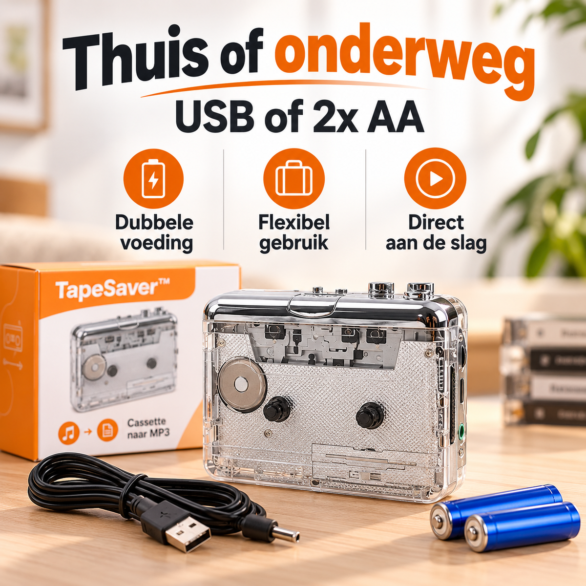 TapeSaver™ | Luister uw oude cassettes opnieuw & bewaar ze digitaal