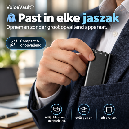 VoiceVault™ | Leg belangrijke gesprekken, ideeën & afspraken vast met één druk op de knop