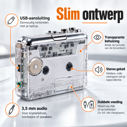 TapeSaver™ | Luister uw oude cassettes opnieuw & bewaar ze digitaal