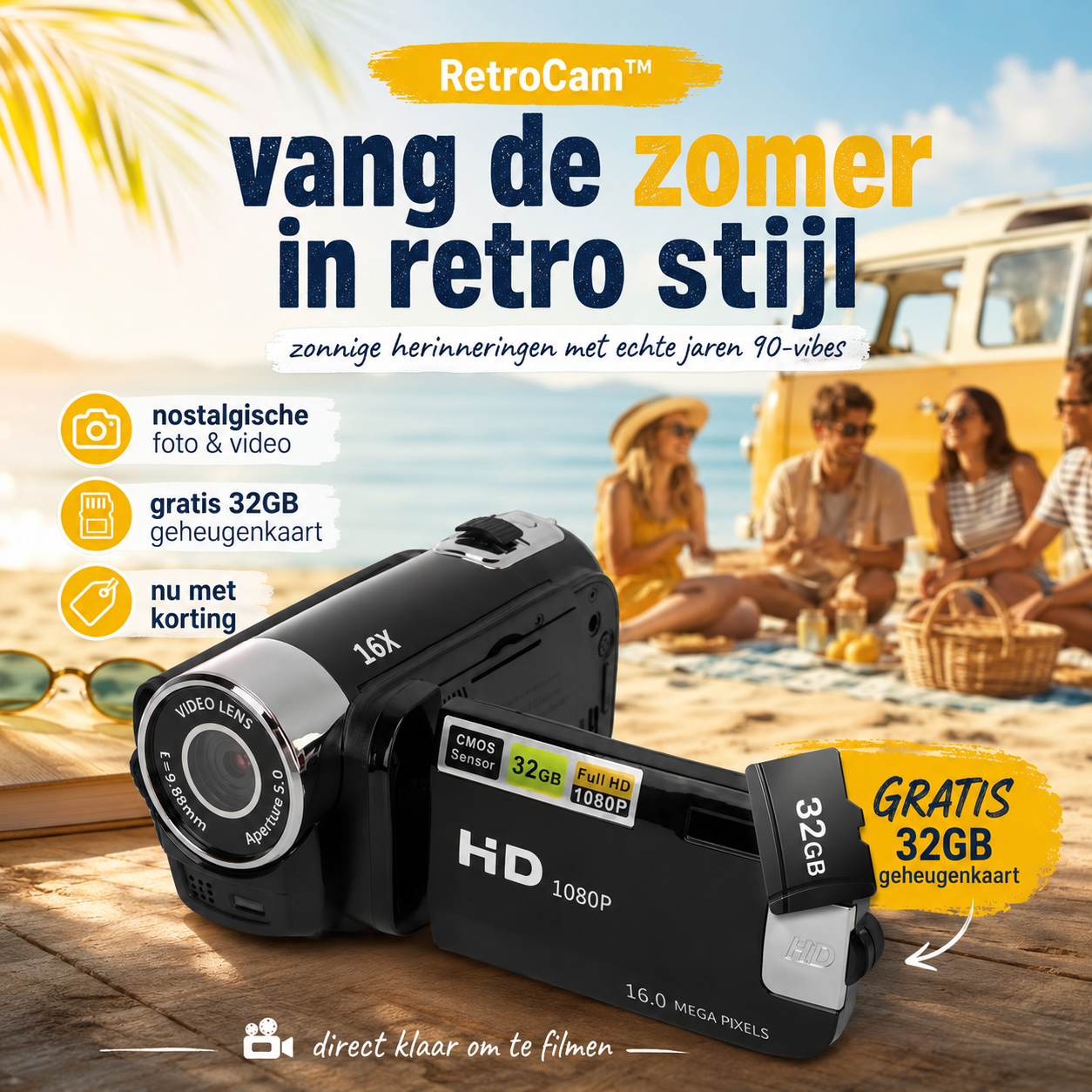 RetroCam™ | Leg Uw Zomer Vast In Authentieke Retrostijl