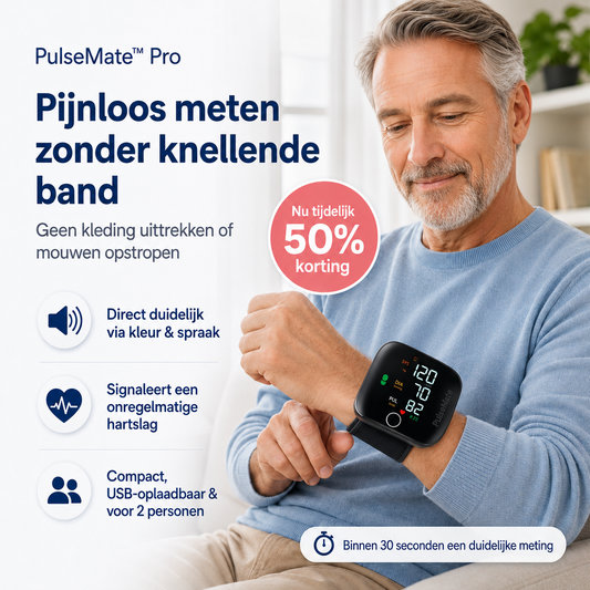 PulseMate™ Pro |  Meet uw bloeddruk pijnloos in 30 seconden