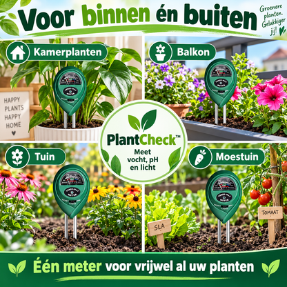 PlantCheck™ | Weet precies wanneer uw planten water, licht of betere grond nodig hebben