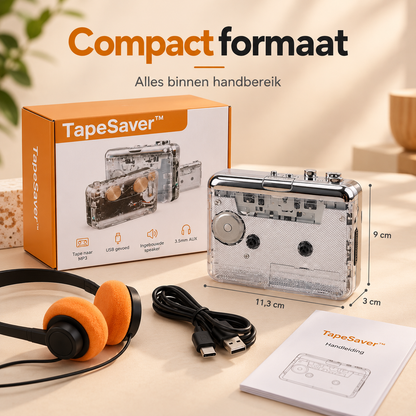 TapeSaver™ | Luister uw oude cassettes opnieuw & bewaar ze digitaal