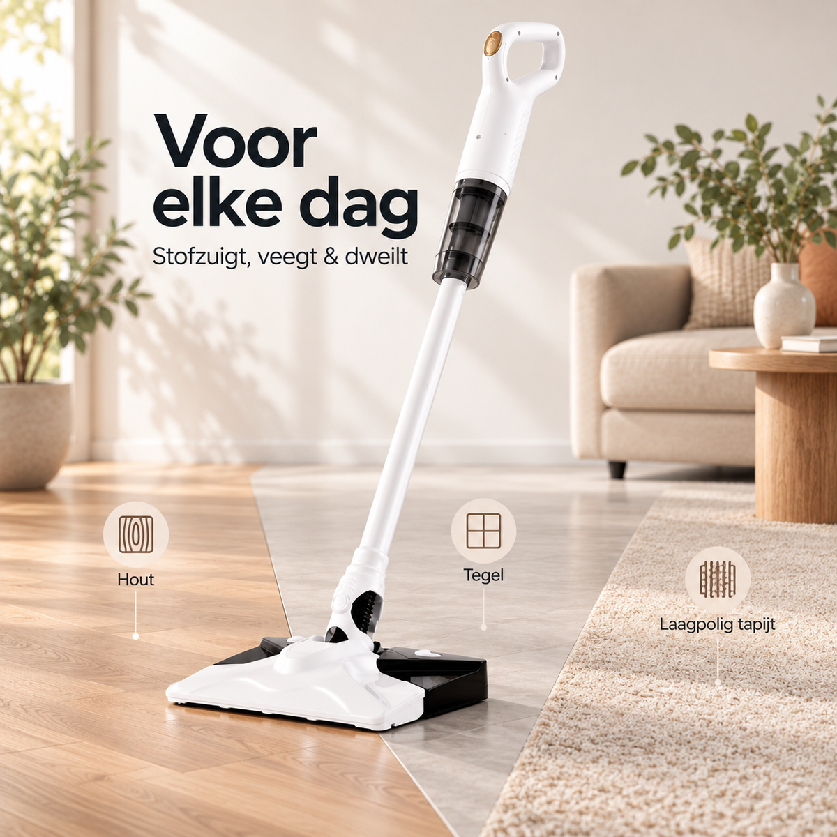 Tyfon™ | Stofzuig én dweil uw vloer in één beweging