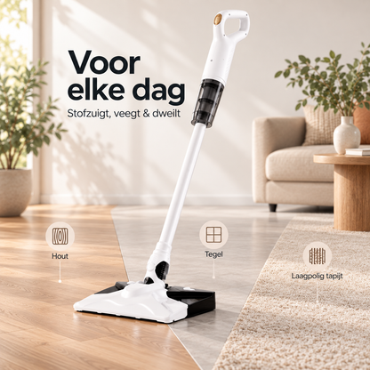 Tyfon™ | Stofzuig én dweil uw vloer in één beweging