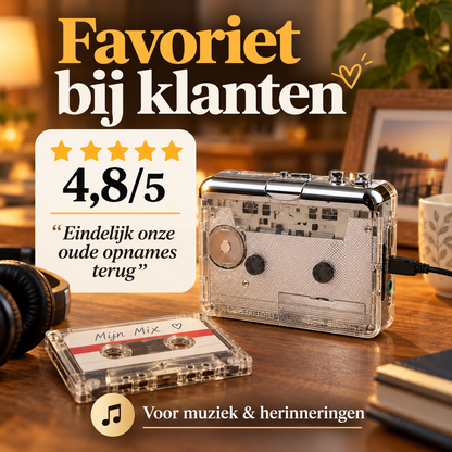 TapeSaver™ | Luister uw oude cassettes opnieuw & bewaar ze digitaal
