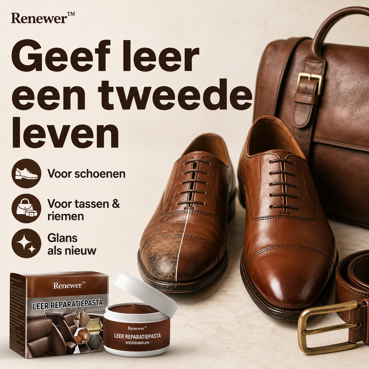 Renewer™ – De snelle oplossing voor beschadigd leer | 1+1 gratis