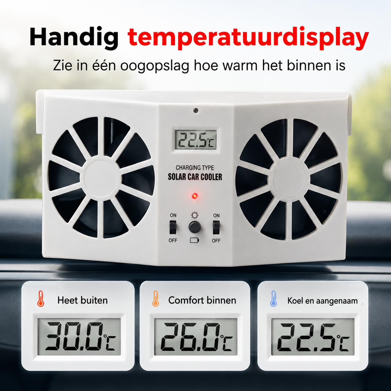 SolarBreeze™ | Nooit Meer Instappen In Een Snikhete Auto