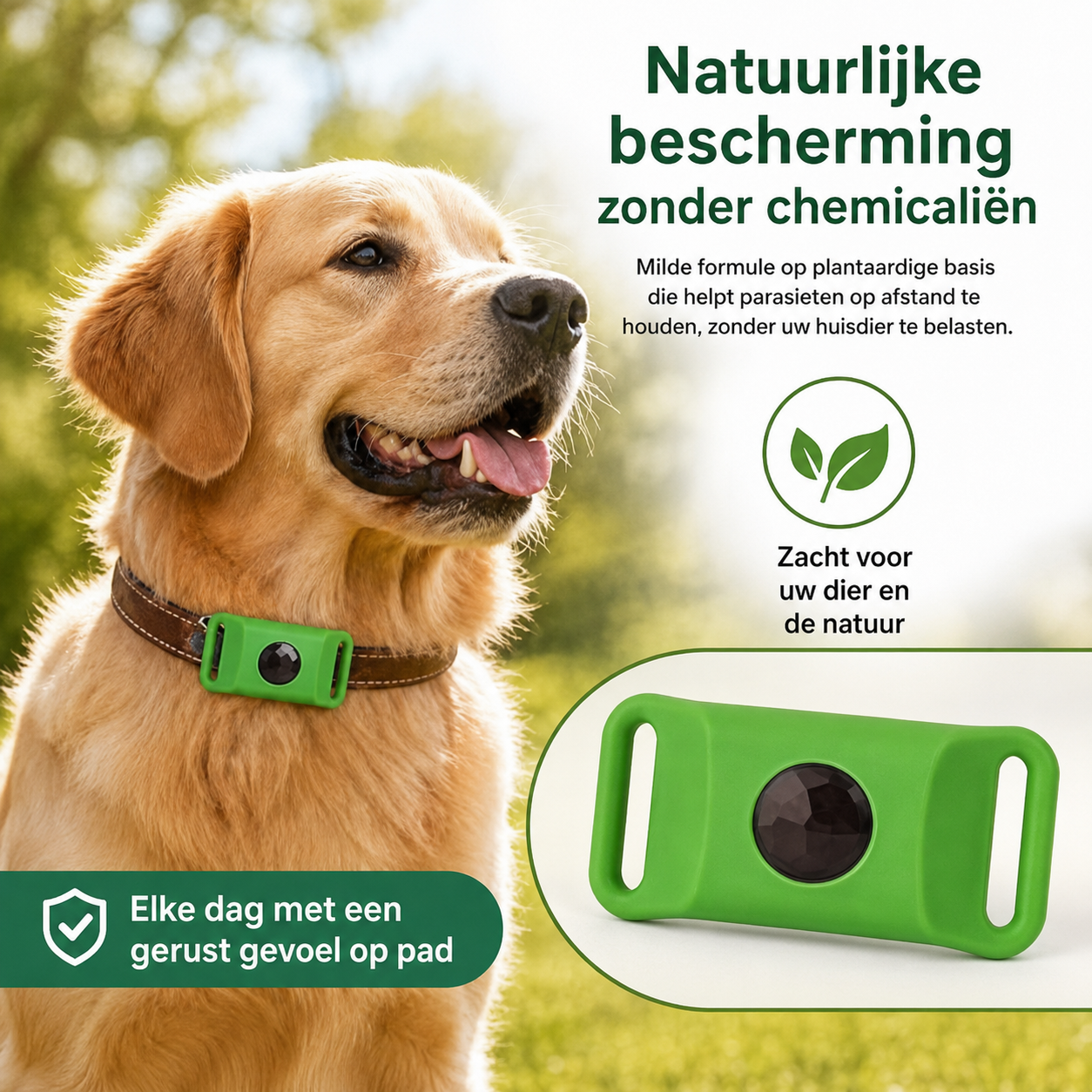 TickOff™ | 12 maanden natuurlijke bescherming tegen vlooien en teken | 1+1 GRATIS