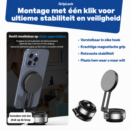 GripLock™ | De enige verplaatsbare telefoonhouder die écht stevig blijft zitten!