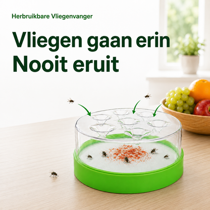 FlyTrap™ | De slimme, herbruikbare vliegenvanger voor een vliegvrij huis